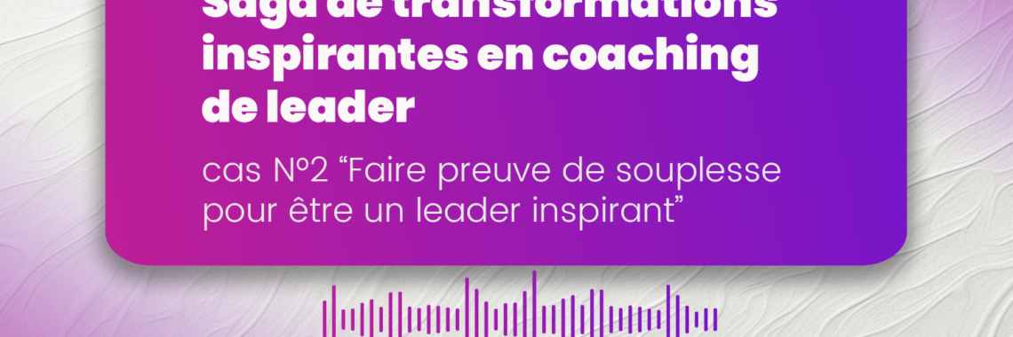 Saga de transformations inspirantes en coaching de leader : “Faire preuve de souplesse pour être un leader inspirant” coaching de dirigeants et d'équipe